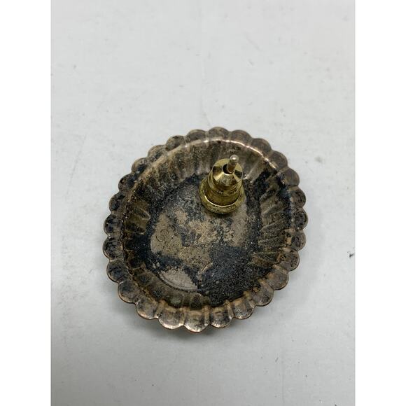 Vintage Richard Begay Sterling Silver Turquoise Earring Studs Oval Stamped RB - Picture 5 of 7